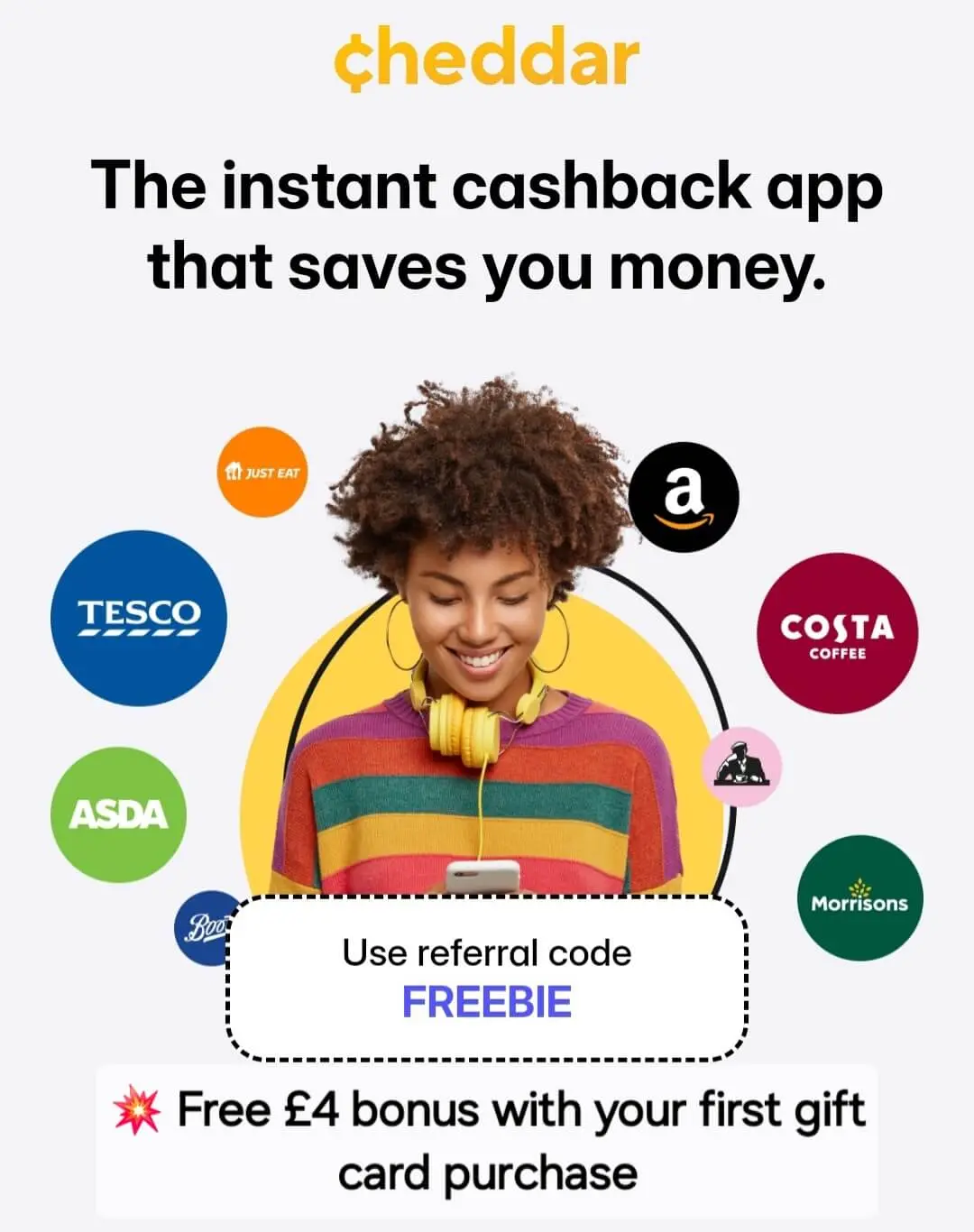 Free £ with any gift card purchase [Cheddar]