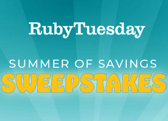 Ruby Tuesday’s Endless Summer Sweepstakes and Instant Win Game (, Winners!)