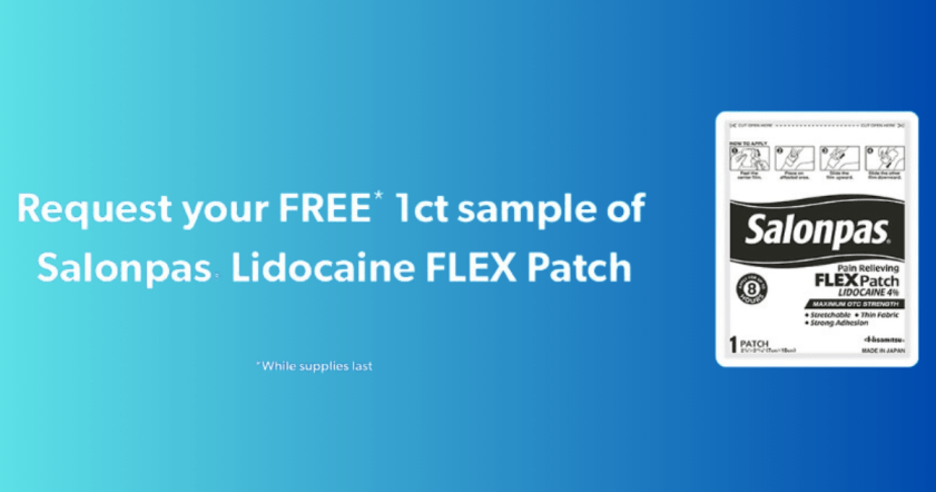 Free Salonpas Lidocaine FLEX Patch Sample