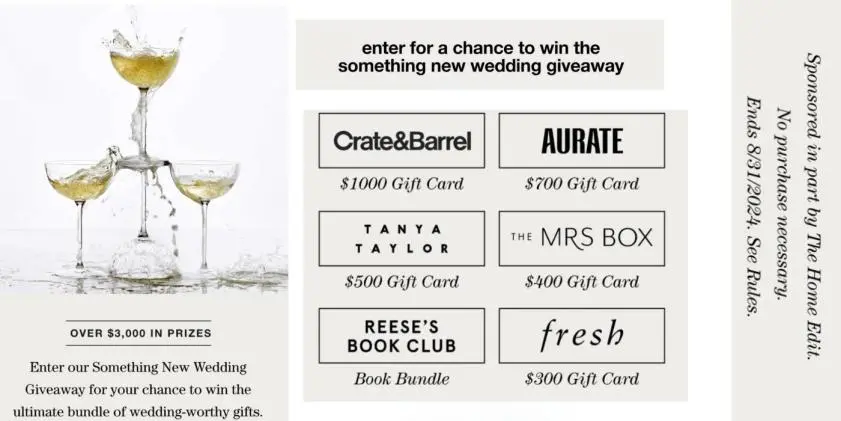 Crate & Barrel Something New Wedding Giveaway