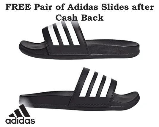 FREE Pair of Adidas Slides after Cash Back