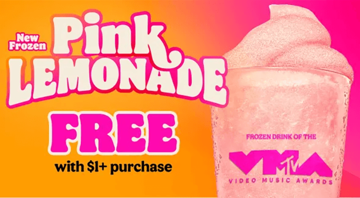 FREE Small Frozen Pink Lemonade with $ Purchase at Burger King