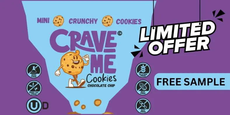 Crave Me Free Cookie Pack Samples w/ Free S&H