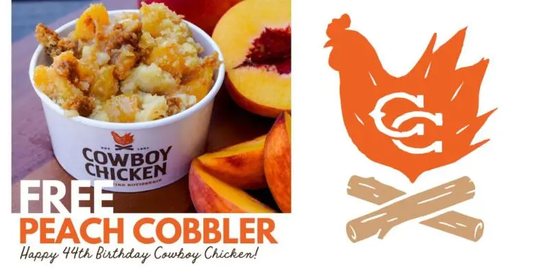 Free Peach Cobbler at Cowboy Chicken – Today Only!