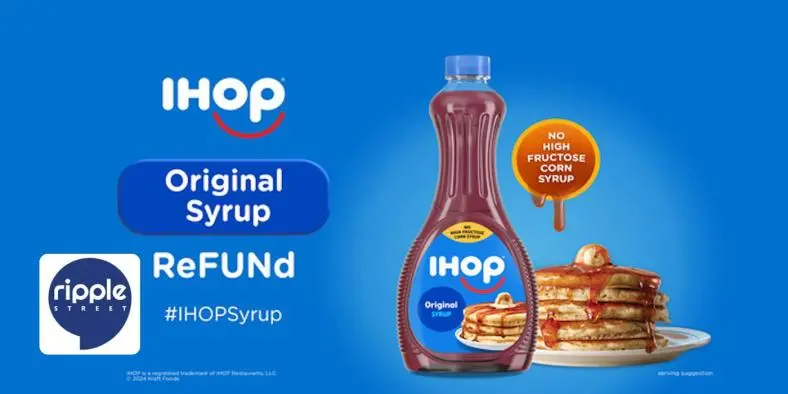 Free IHOP Original Syrup ReFUNd with Ripple Street!