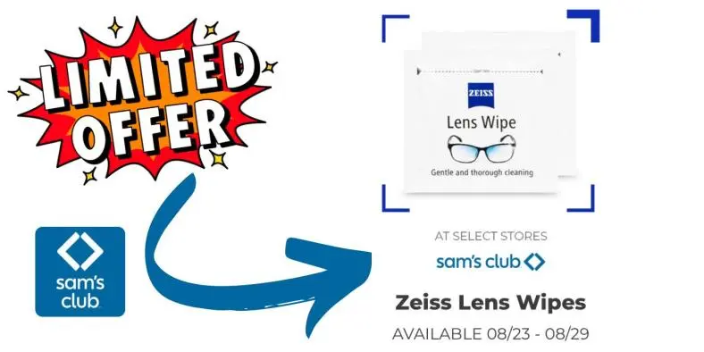 Get Free Zeiss Lens Wipes at Sam’s Club