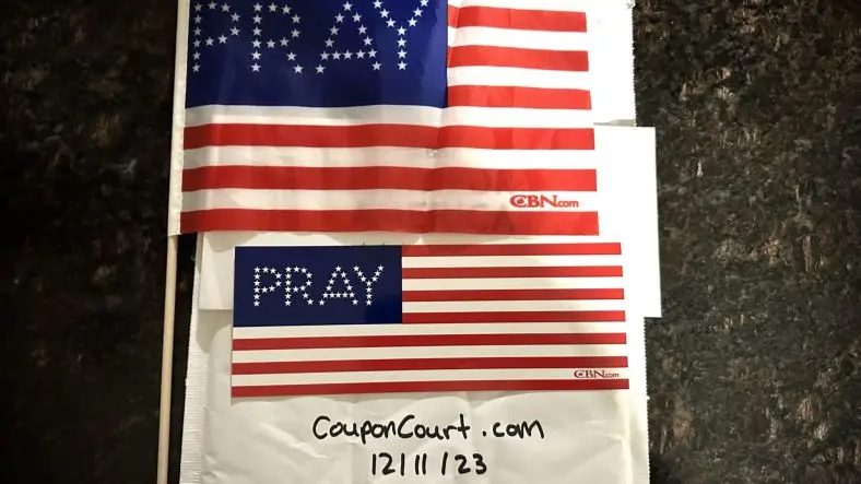 Pray For America Flag & Bumper Sticker (Free)