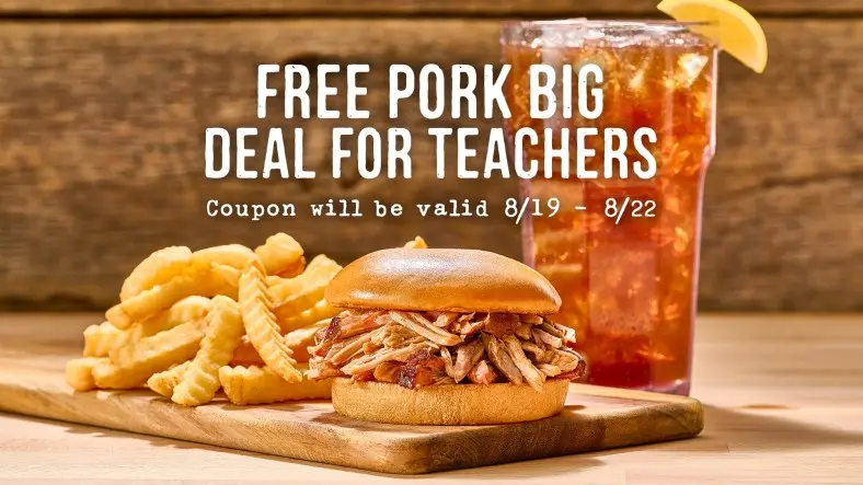 Free Pork Big Deal for Teachers (August )