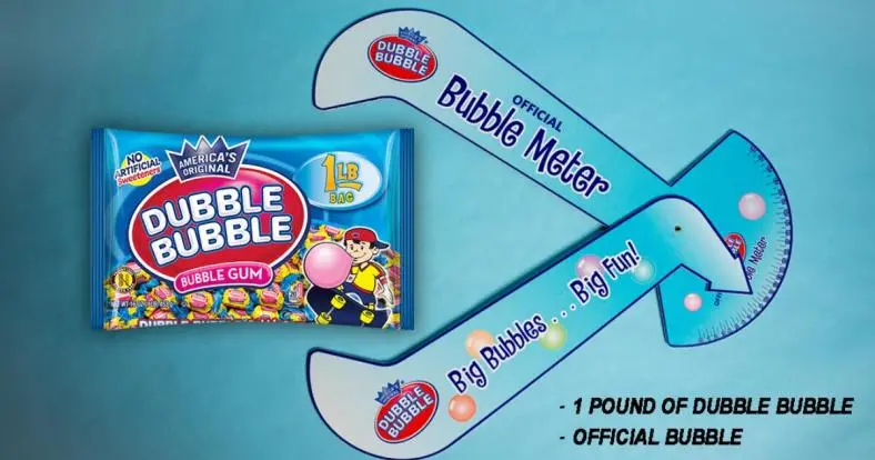 Win of Dubble Bubble “Bubble Meter” Prize Packs!