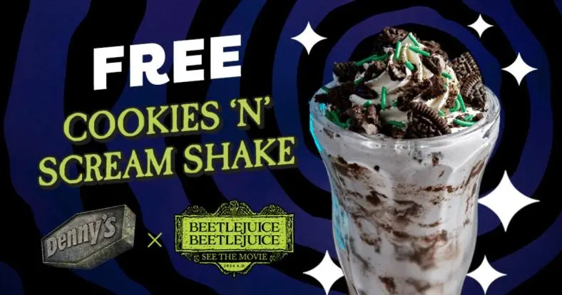 Get a Free Cookies ‘N’ Scream Shake at Denny’s!