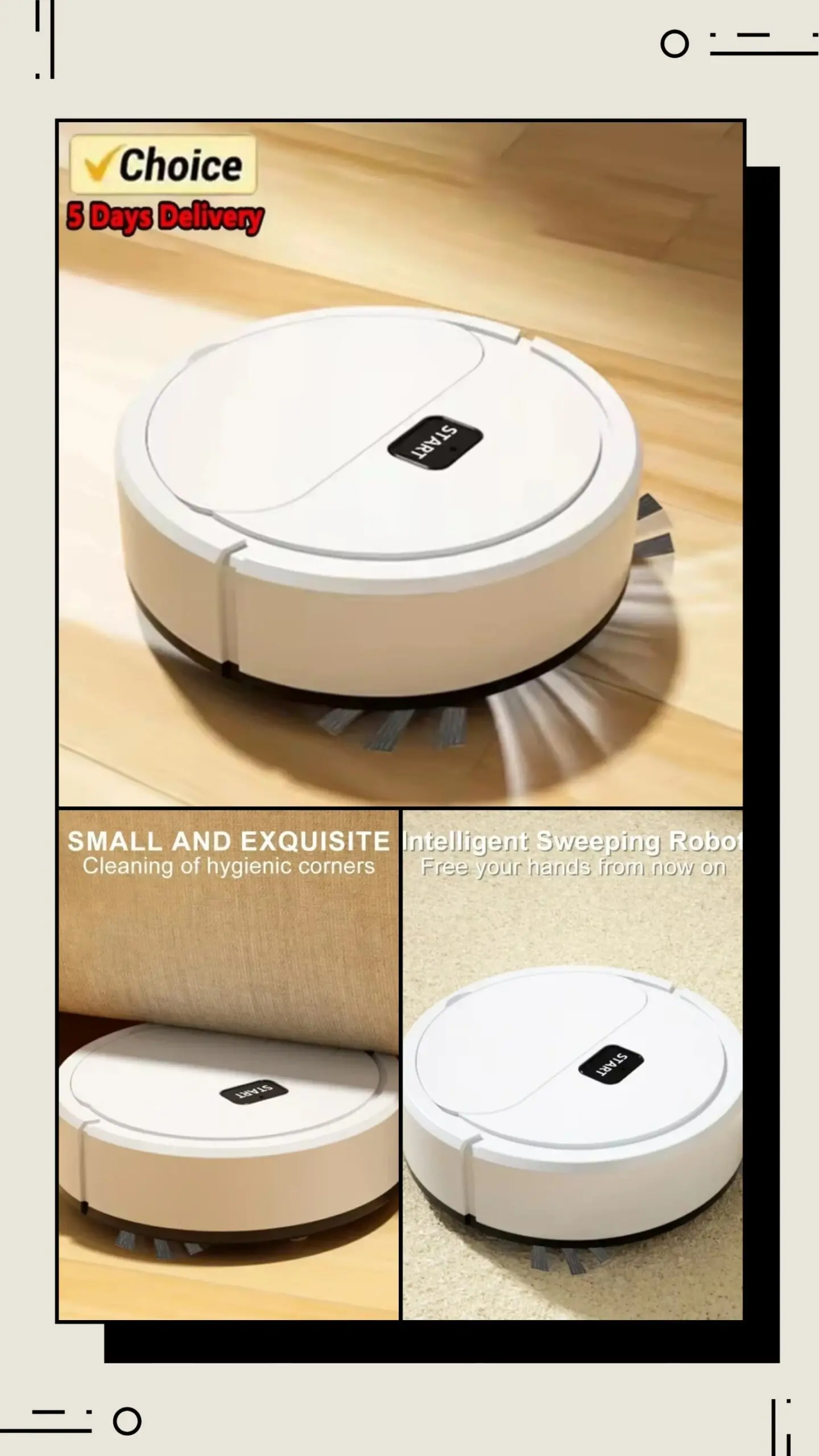 Mini Robot Vacuum Cleaner for p (delivered free)