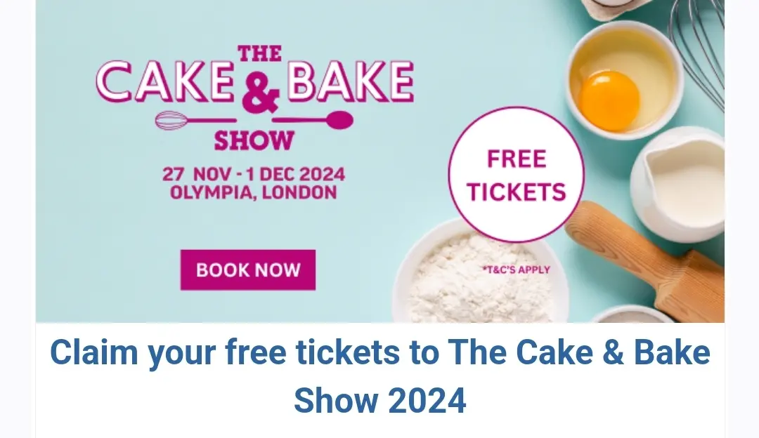 Free tickets to Cake & Bake [London]