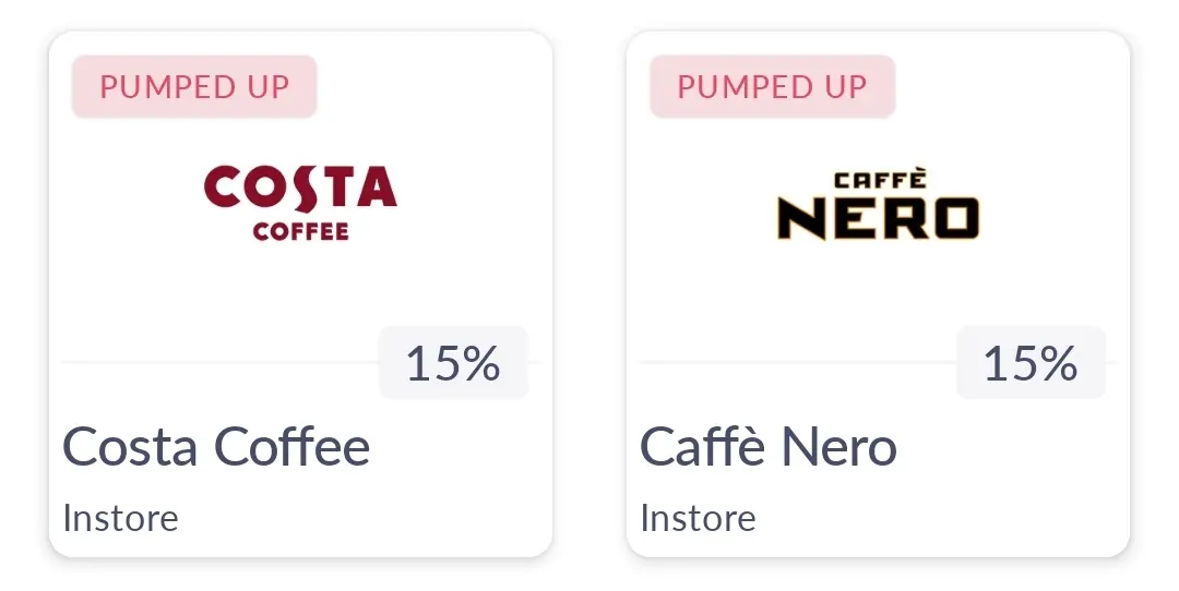 % cashback on Costa & Caffe Nero gift cards + free £ bonus!