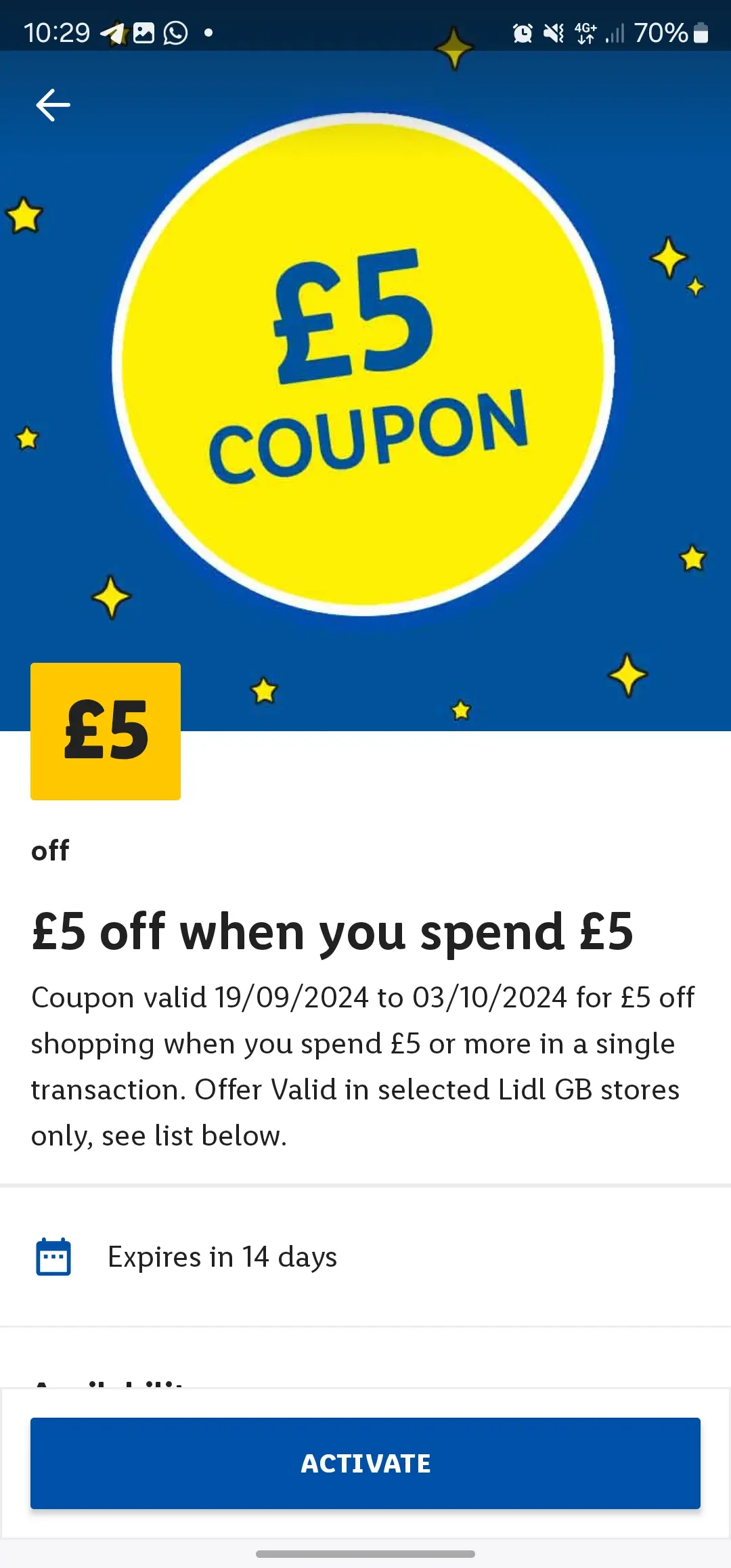 Free £ off Lidl [code]