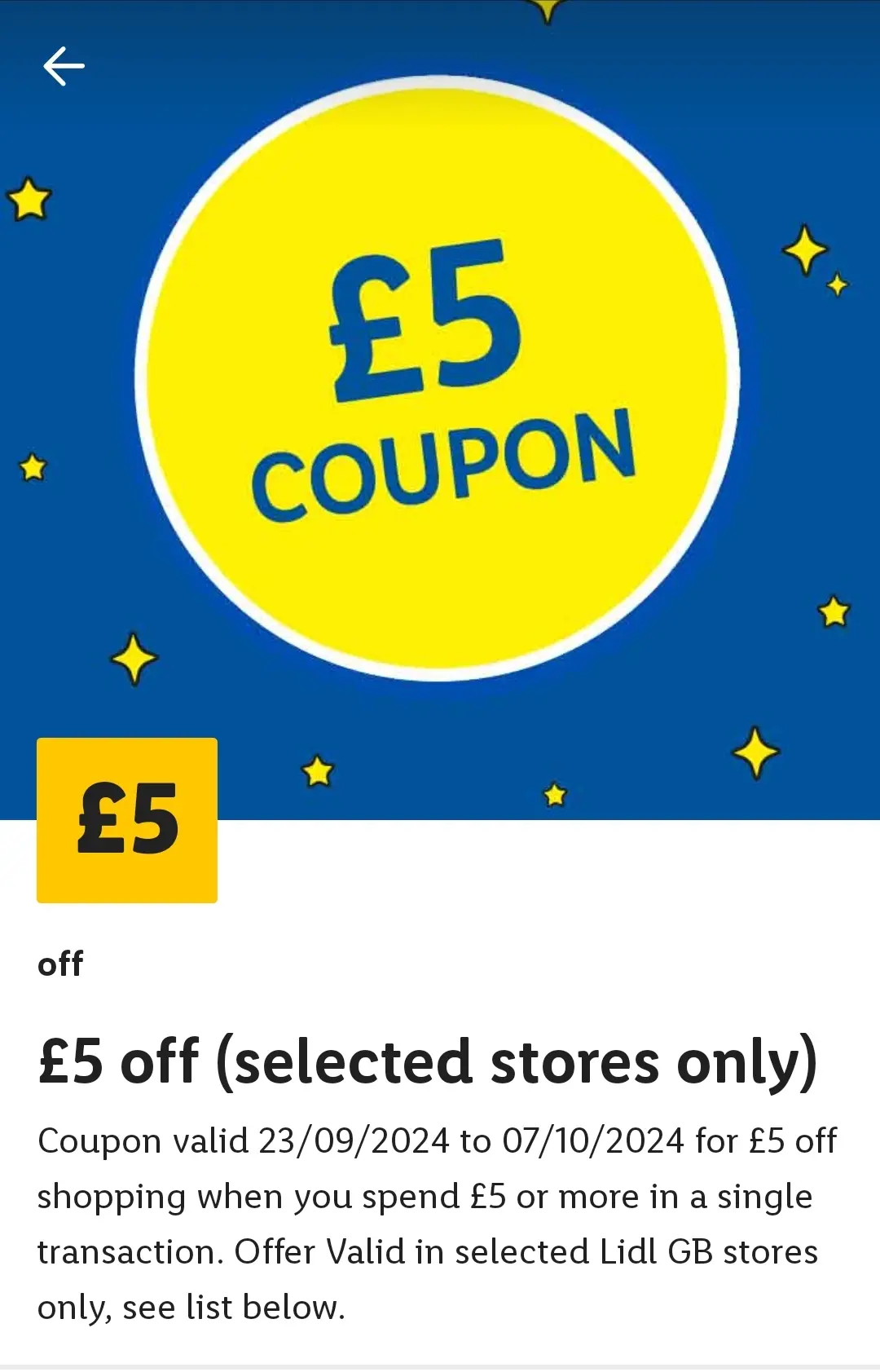 Free £5 off Lidl [code]