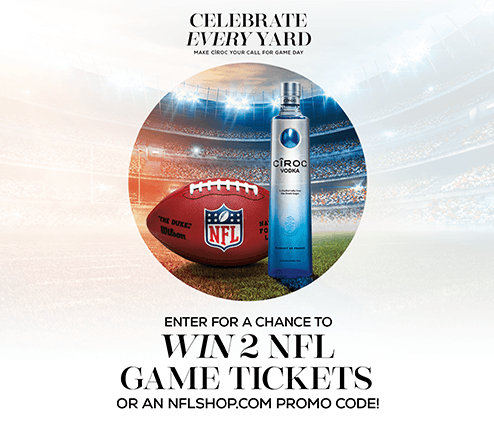 CÎROC NFL Instant Win Game (605 Winners)