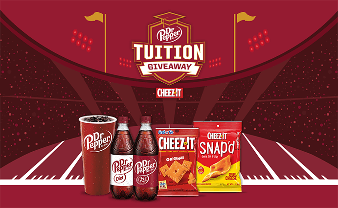 Dr Pepper and Cheez It Tuition Instant Win Game and Sweepstakes (OVER , WINNERS!)