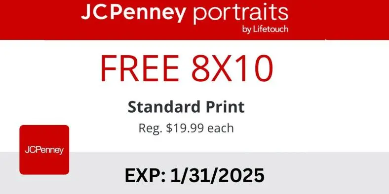 FREE 8×10 Print at JCPenney Portrait Studio! (Reg. $19.99)