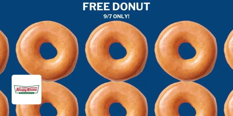 Free Original Glazed Donut at Krispy Kreme on September th!