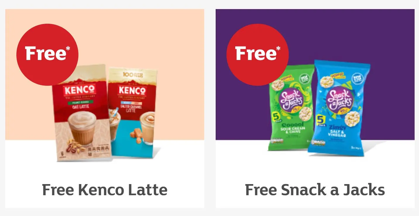 Free Kenko Latte box + Snack a Jacks [Sainsburys – online]