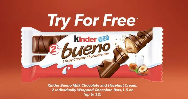 Free Kinder Bueno Chocolate Bar