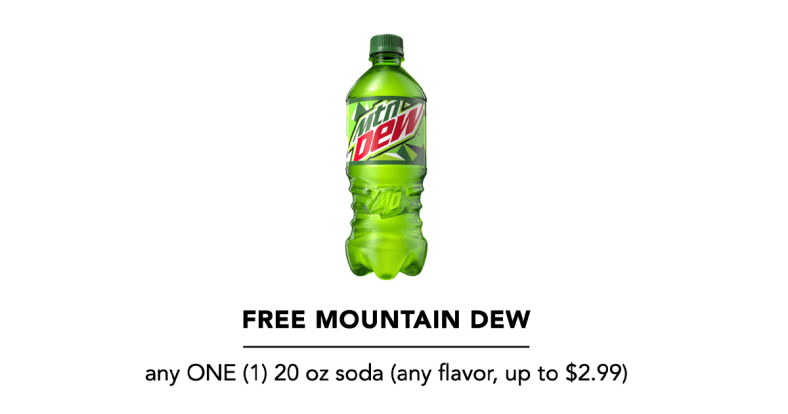 Get a FREE oz Bottle of MTN DEW