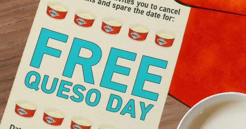 Free Queso Day at Moe’s Southwest Grill on September th!