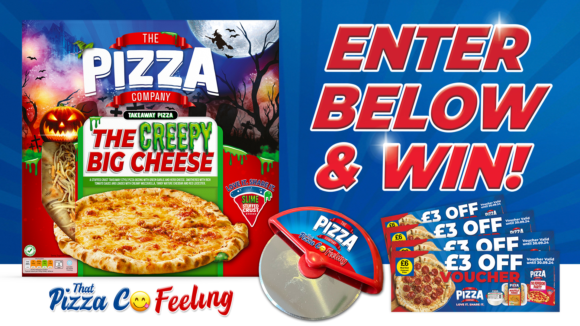 Chance to win free pizza cutter / £3 voucher [Pizza co.]