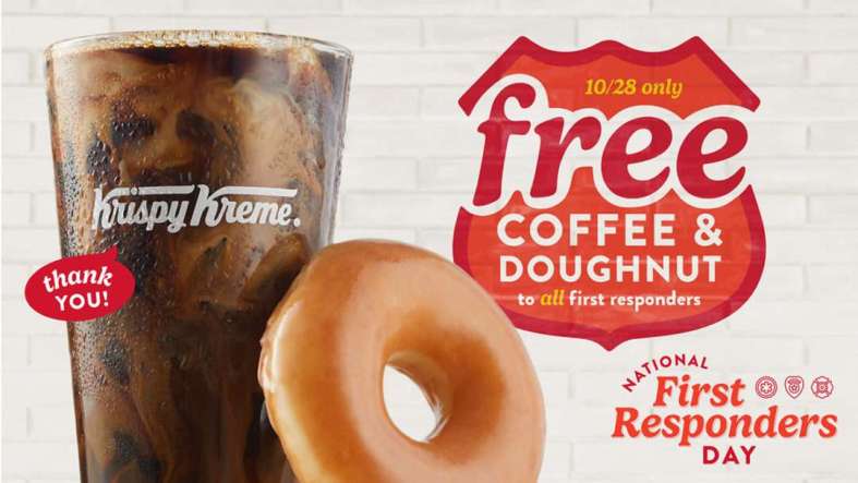 Free Coffee and Doughnut at Krispy Kreme for First Responders – October 28th Only!