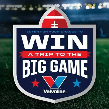 Valvoline Big Game Sweepstakes (221 WINNERS!)