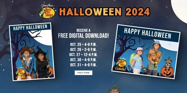 Free Halloween Event at Bass Pro Shops and Cabela’s – Get a Free Halloween Photo!