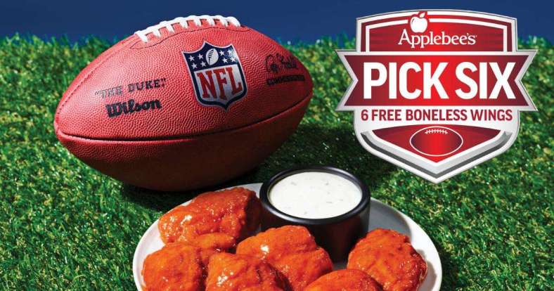 FREE Wings Every Monday with Applebee’s Pick 6 Promotion!